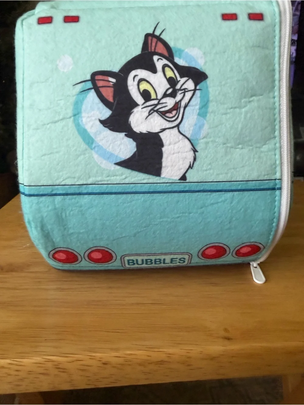 Disney Kids Turquoise Camper Bag with Black & White Cat Graphic